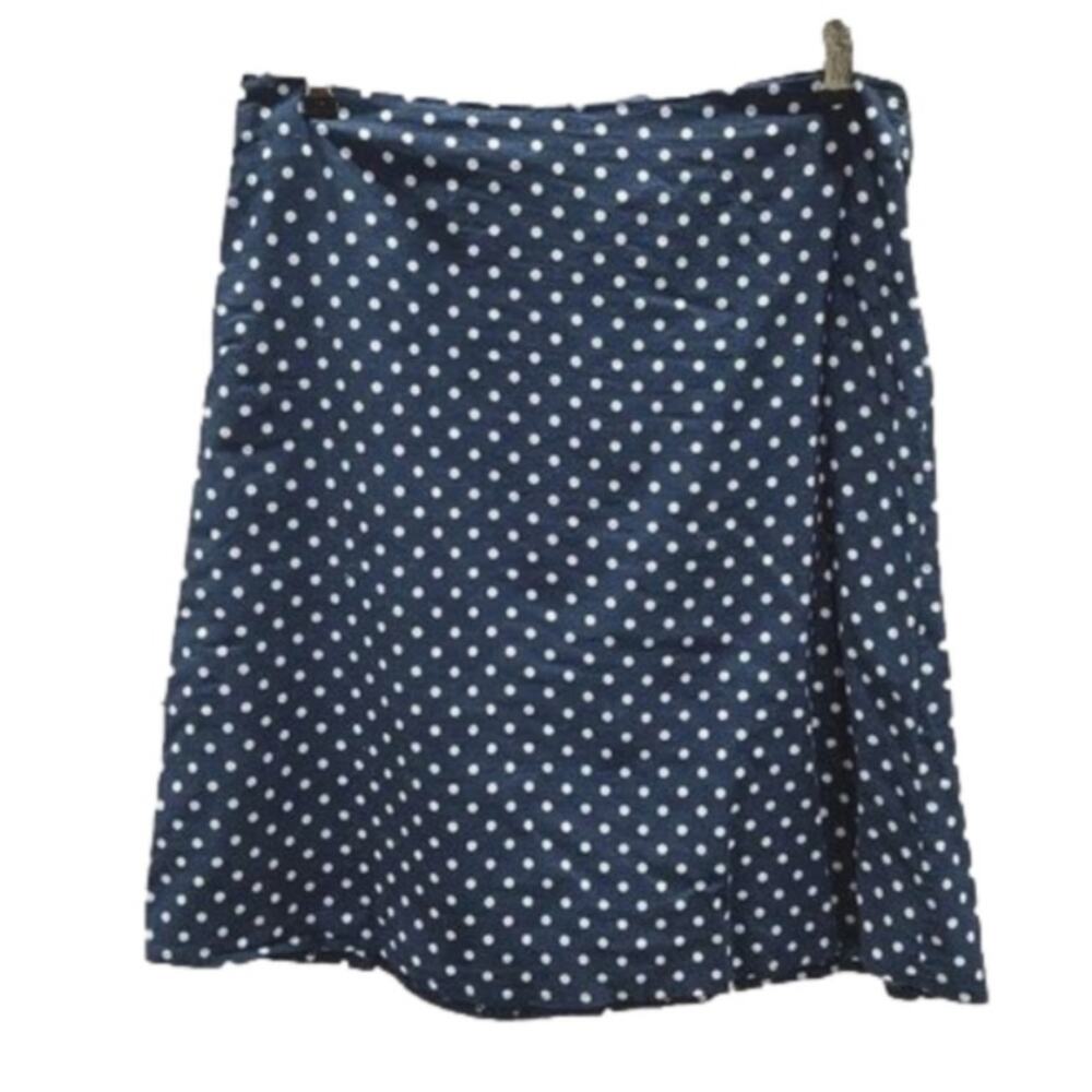 Tracy Evans Blue polka dotted kneed length skirt